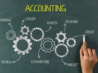 Illustration of the bookkeeping process, representing automated financial record-keeping in Finpage's co-lending module
